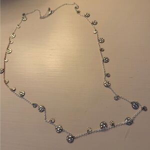 Elegant Silver Necklace with Disc Accents